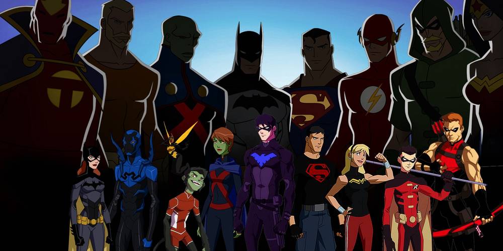 Young-Justice-Team-and-Mentors-Superman-